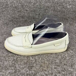 ✅Womens 9.5B Cole Haan Grand OS White Classic Penny Loafers Pinch Maine Casual S